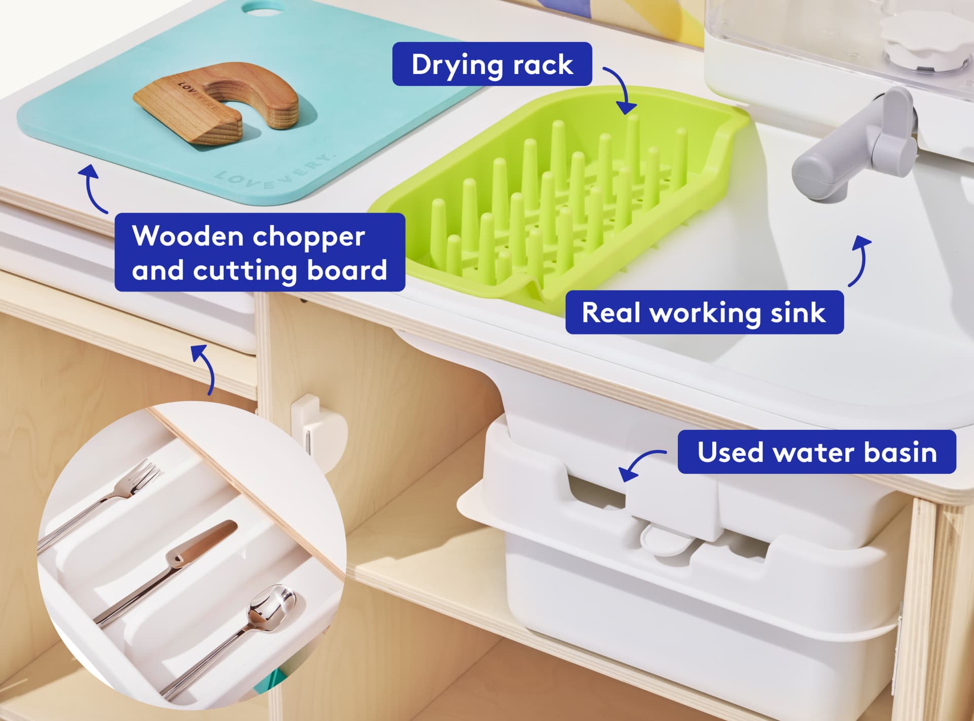 Lovevery Real Life Play Kitchen Accessories