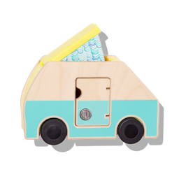 Wooden Camper With Locking Doors from The Free Spirit Play Kit