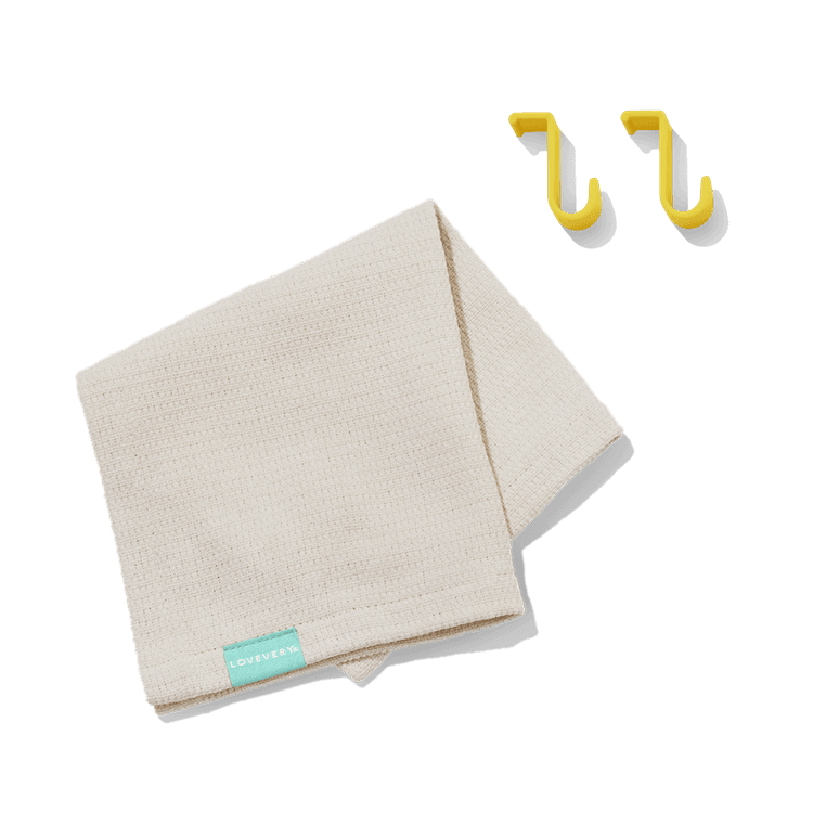 Lovevery Real Life Play Kitchen Towel & Towel Hooks